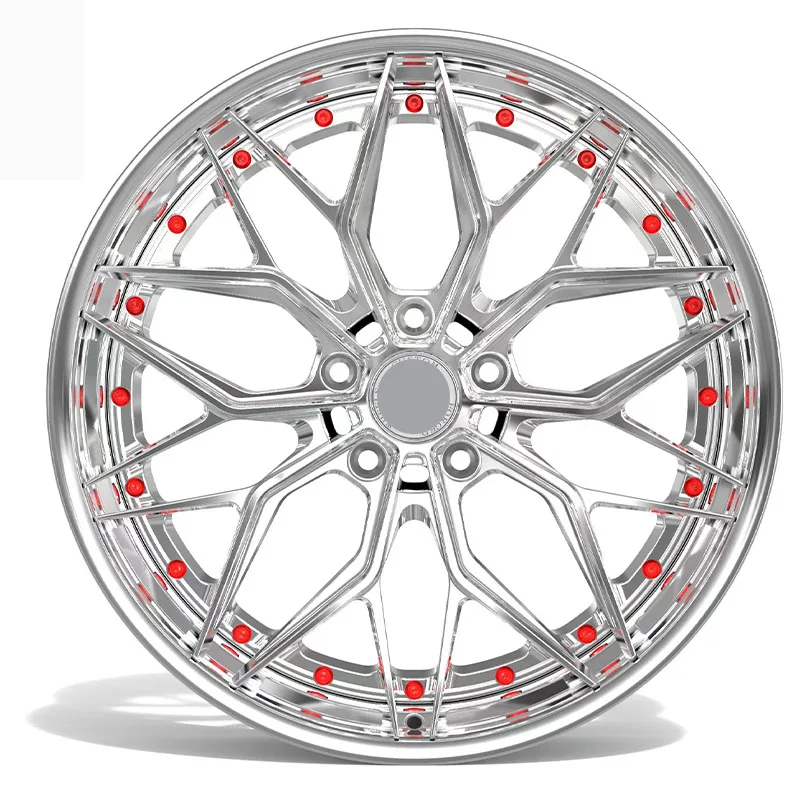 Nueva llegada, ruedas de aleación 6061-T6 forjadas totalmente personalizadas, rueda polaca de lujo de 18 a 24 pulgadas - imagen 2