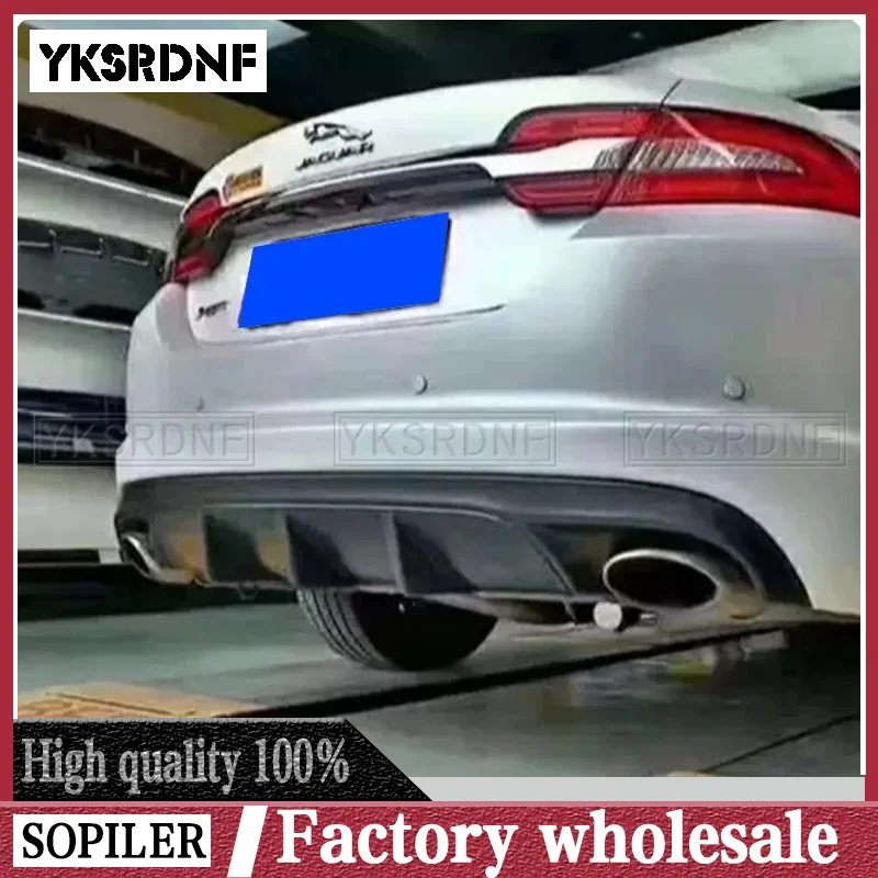 Para Jaguar XF Sport parachoques trasero difusor labio Real fibra de carbono alerón divisor cuerpo Kit 2009 2010 2011 2012 2013 2014 2015