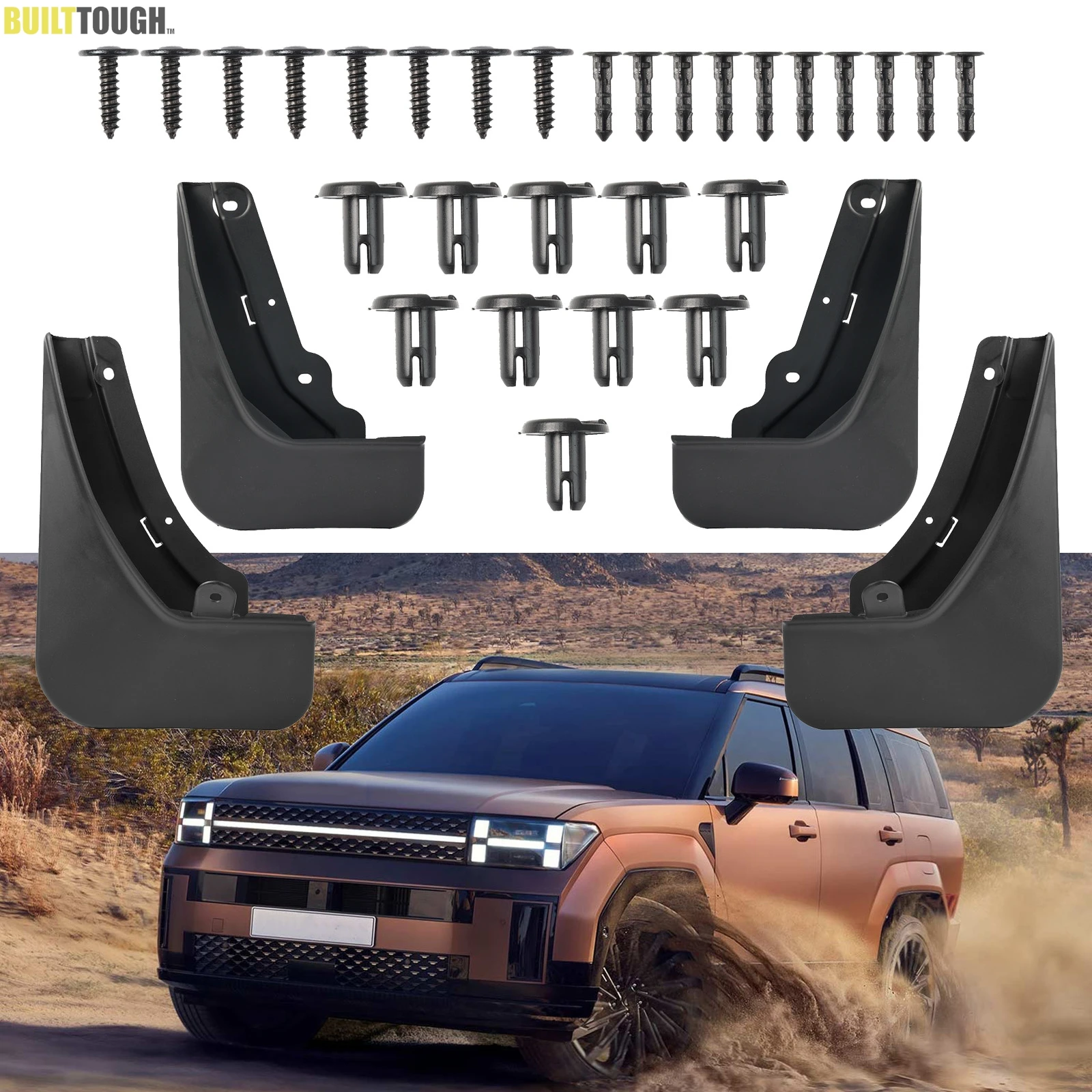 Guardabarros delantero y trasero Hyundai Santa Fe 2024-2026