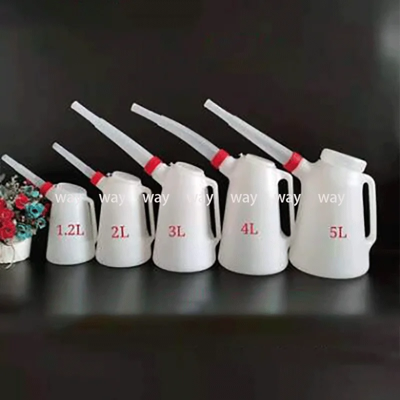 Jarra medidora Universal de combustible/aceite para garaje, 2/3/4/5 litros, con boquilla Flexible para coche, motocicleta, bote de aceite engrasador de plástico, 1 ud. - imagen 2