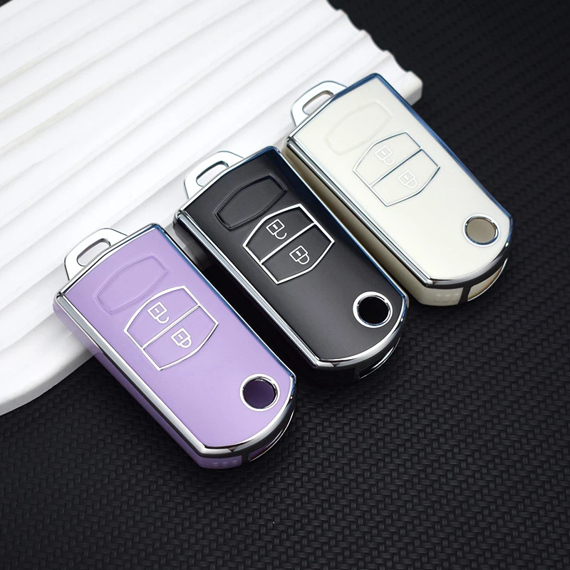 Detalle de la funda protectora para mando Mazda