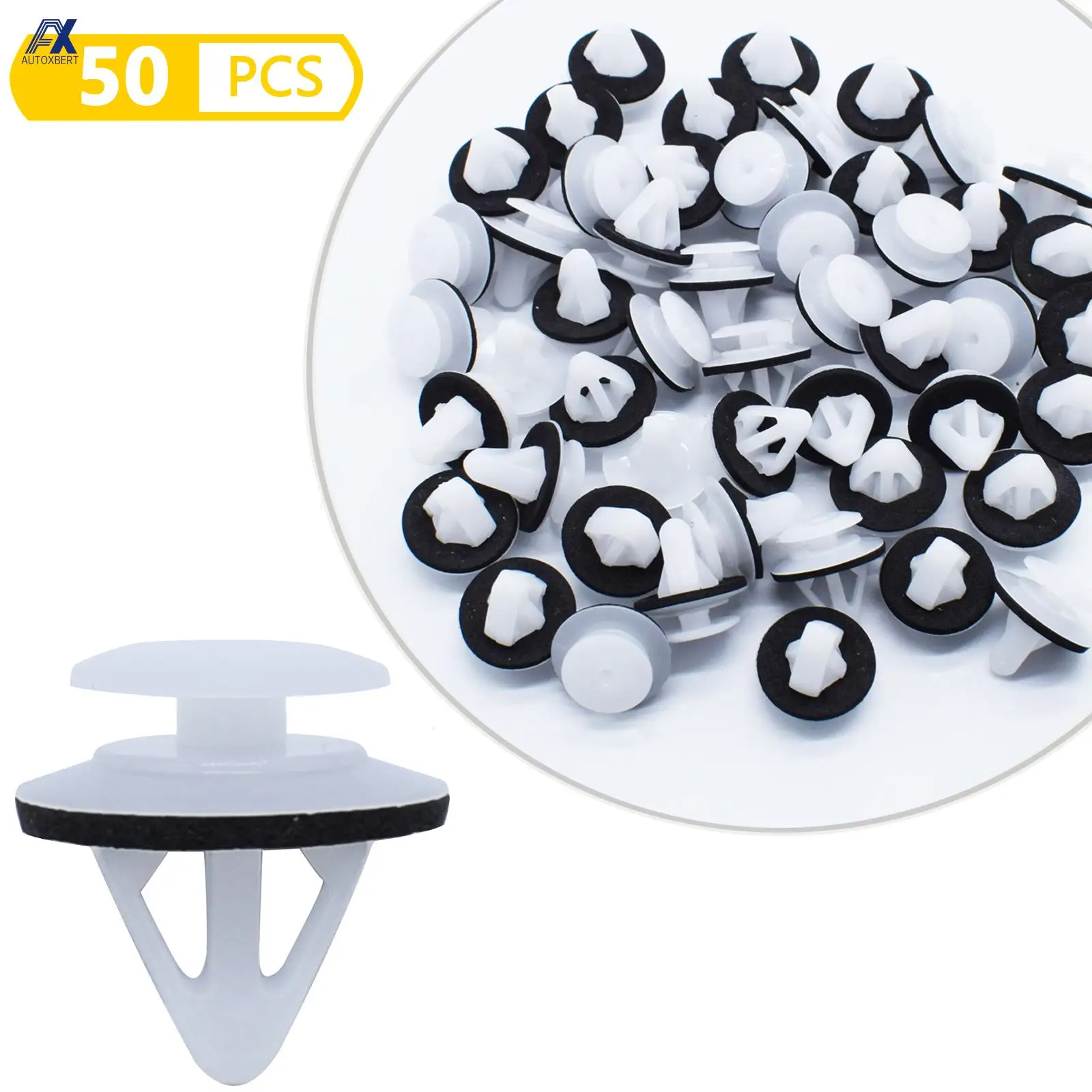 50 Uds. Clips de parachoques de guardabarros lateral de moldura de puerta de coche agujero de 11,5mm para Mazda 2 3 6 CX-7 CX-9 MPV Clip de retenedor de Panel embellecedor G18K-51-SJ3