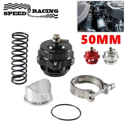 Valvula BOV Universal 50mm Aluminio – Turbo con Brida V-Band y Presión Ajustable