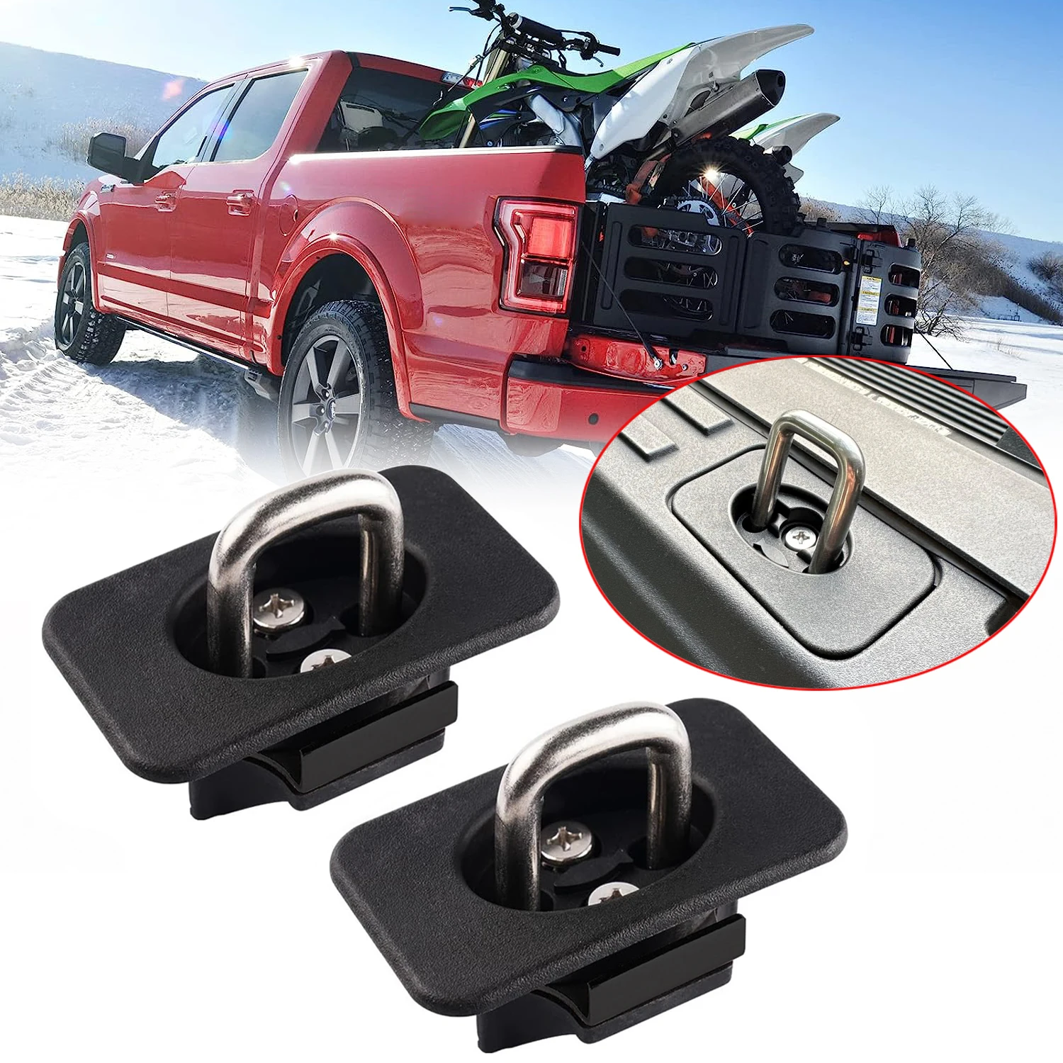 Ancla de amarre para Ford F-150, F250 y F350 Super Duty 2015-2023