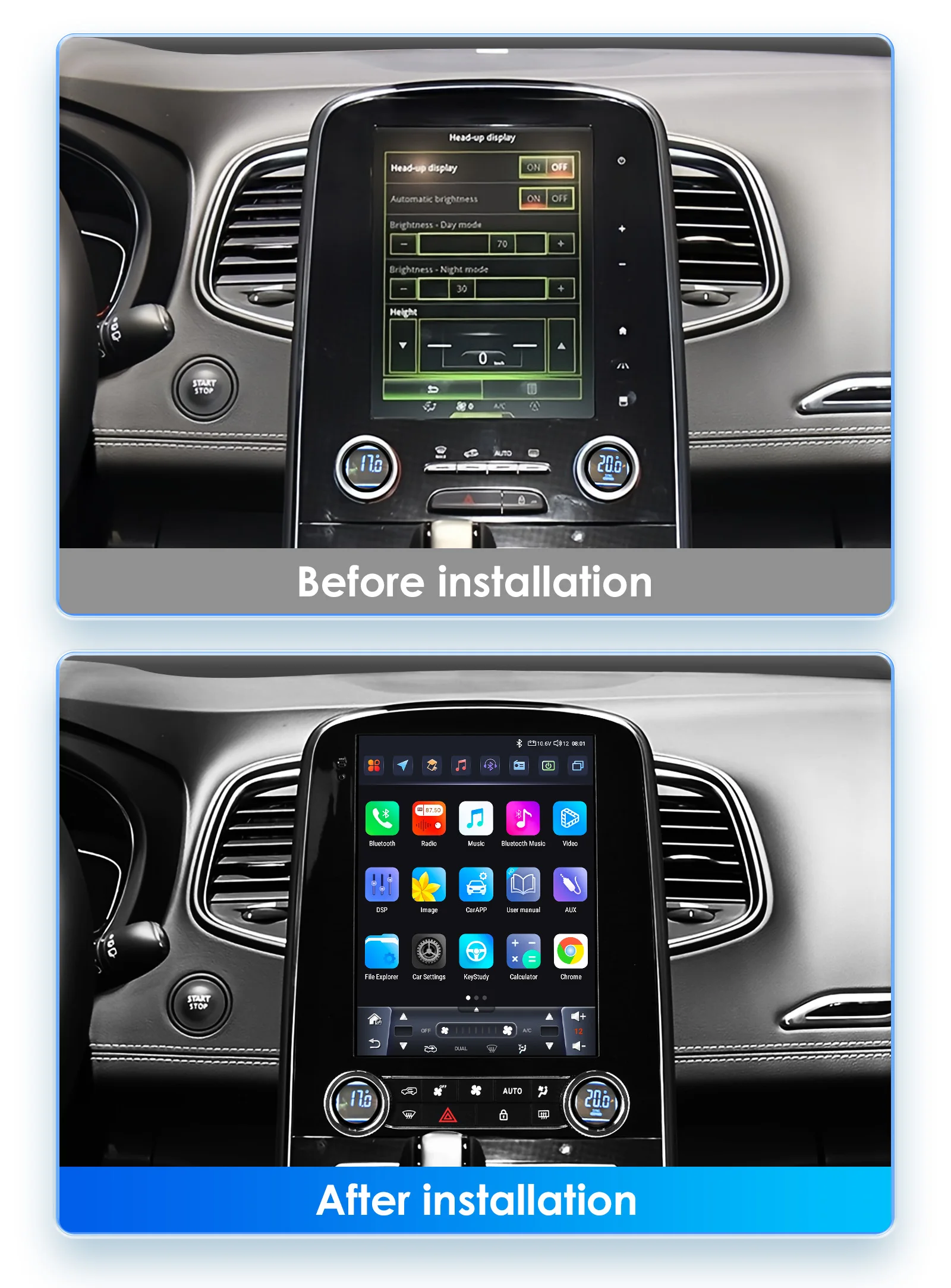 Hizpo Radio 9,7″ con CarPlay y Android Auto para Renault Scenic - imagen 2