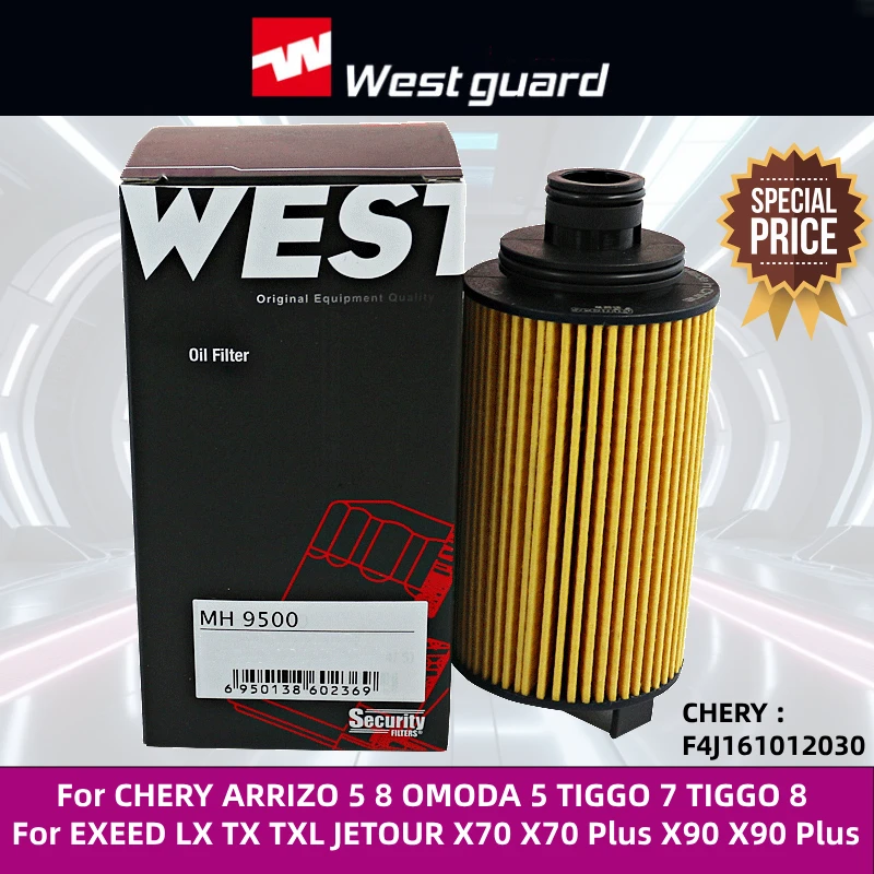 WESTGUARD filtro de aceite para CHERY ARRIZO 5 8 OMODA 5 TIGGO 7 TIGGO 8 para EXEED LX TX TXL JETOUR X70 X70 Plus X90 X90 Plus MH9500