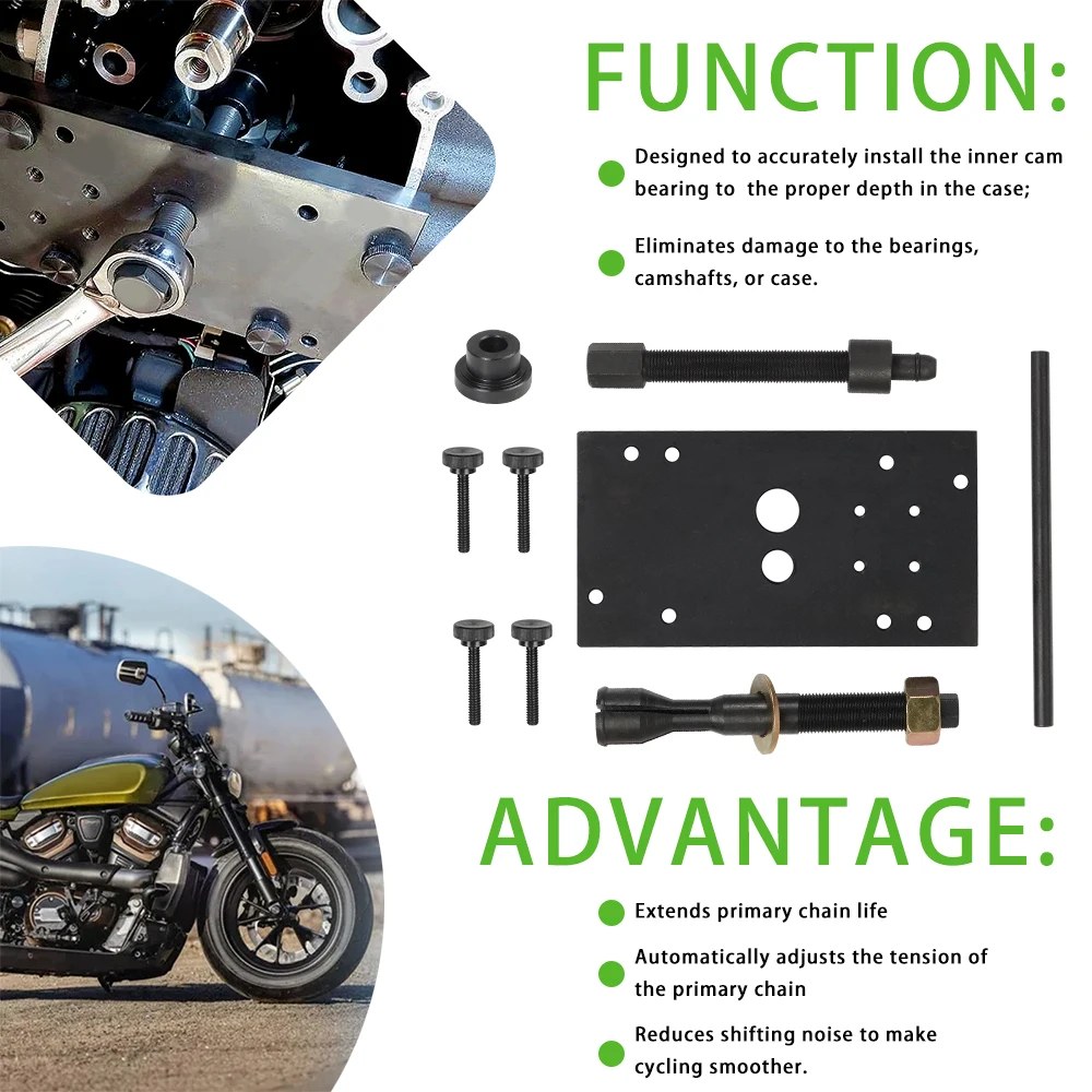 Extractor e instalador cojinetes árbol levas Harley Milwaukee-Eight M8 - imagen 5