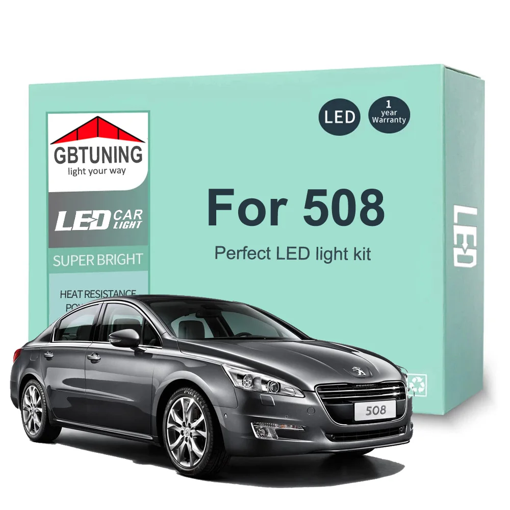 Kit de bombillas LED CANBUS para interior del Peugeot 508 I