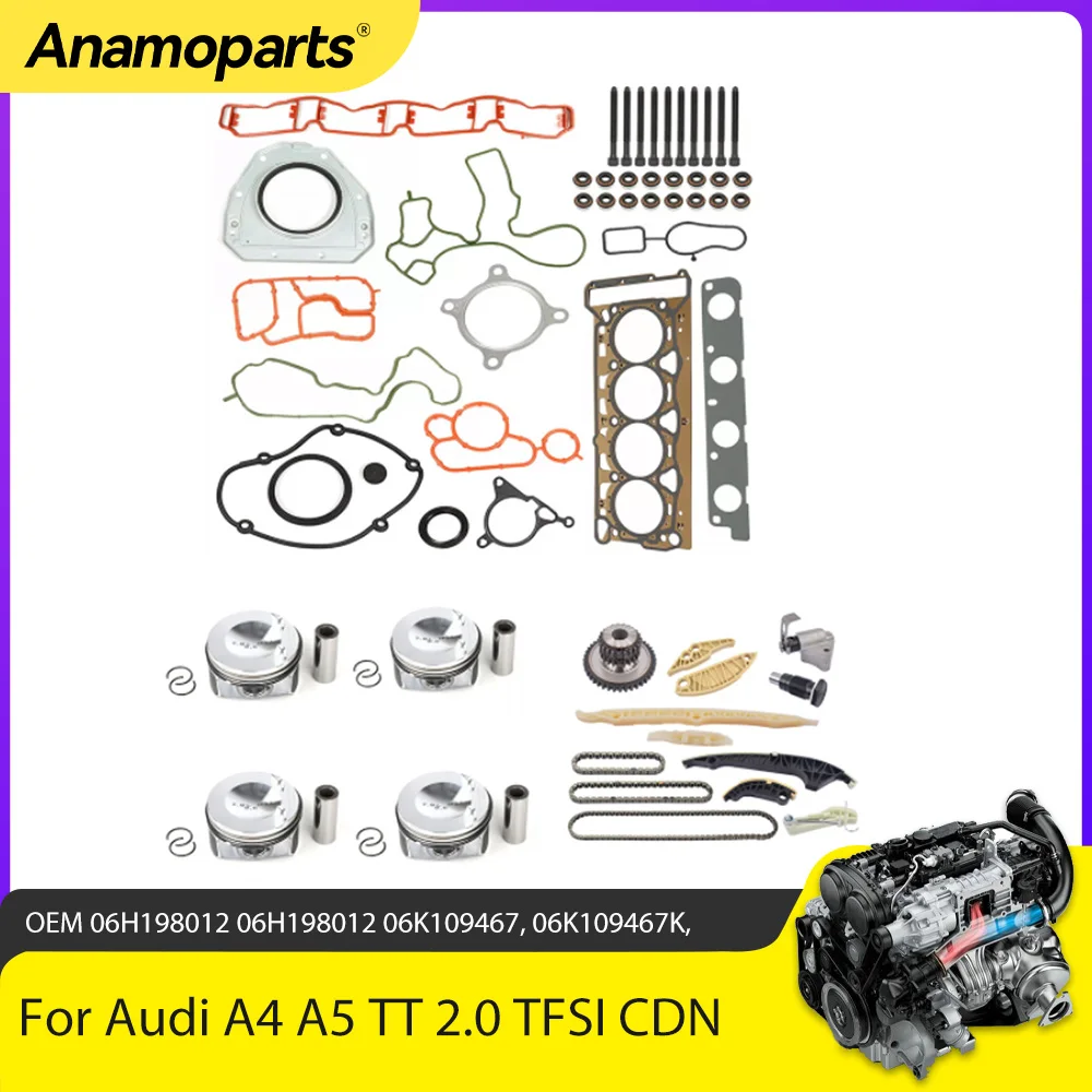 Kit de reconstrucción de motor Anamoparts para Audi