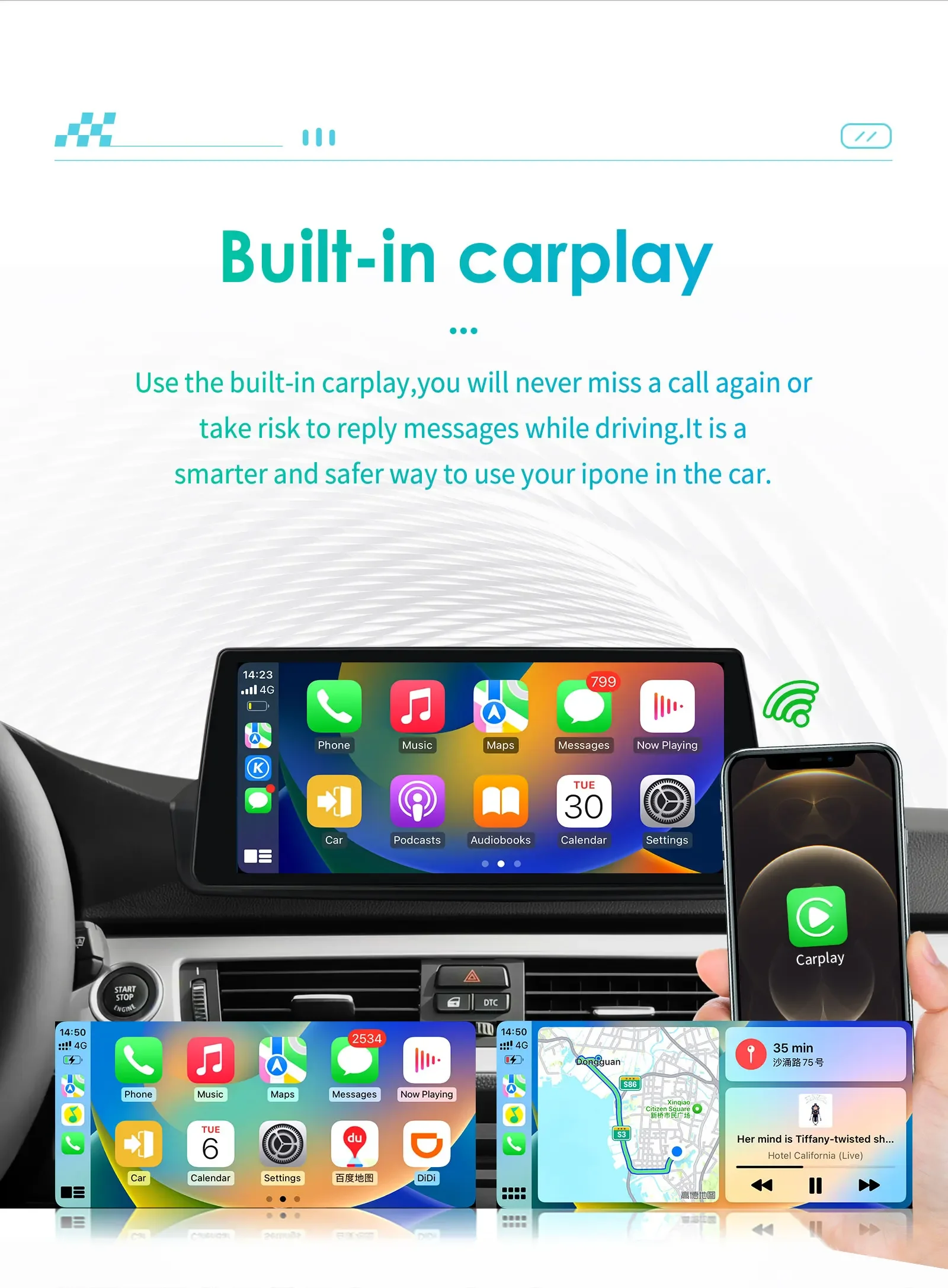 Autoradio Android de 10,25 pulgadas para BMW Serie 3 E90 con CarPlay - imagen 4