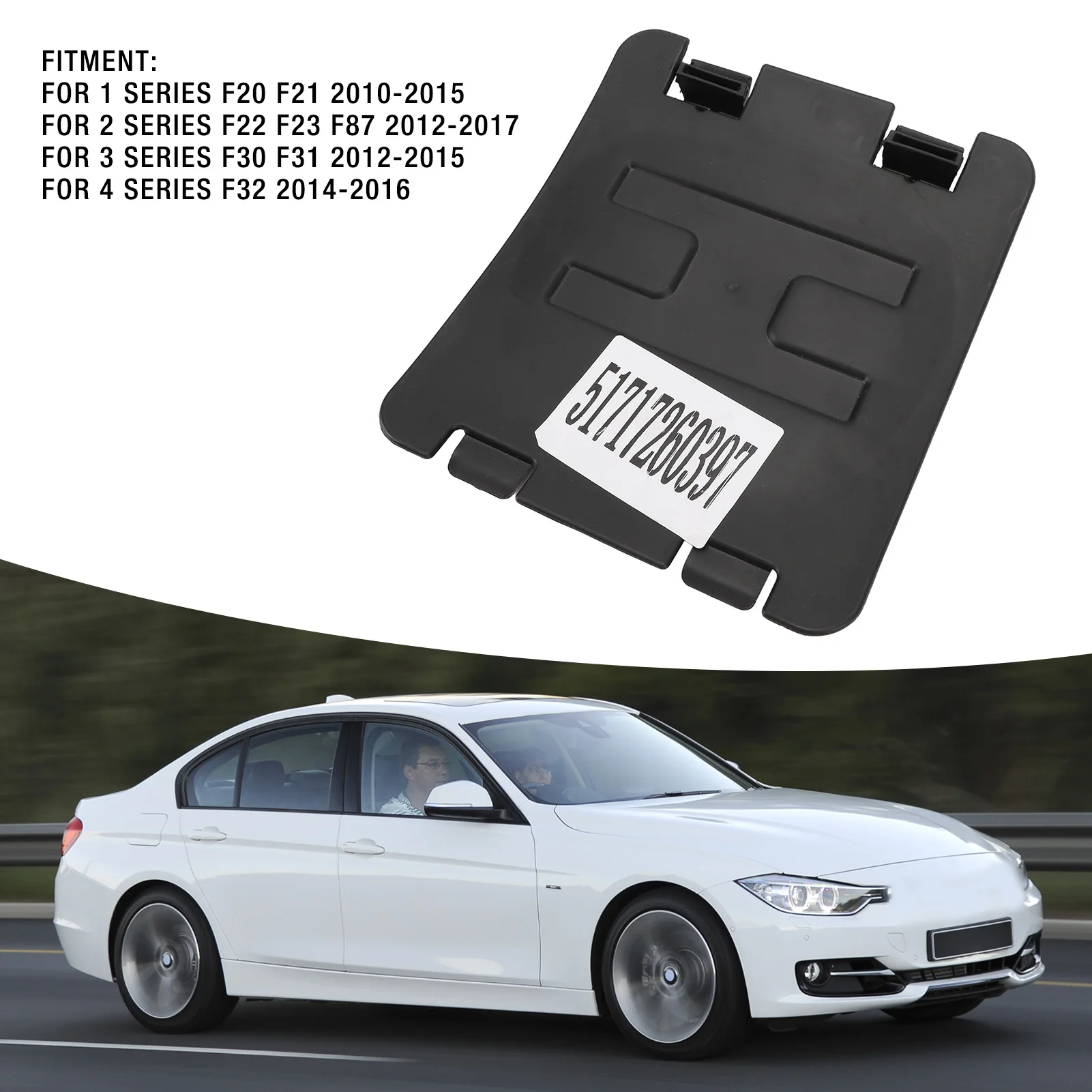 Faldón guardabarros BMW 51717260397 para Serie 1 2 3 4 F20-F32 - imagen 3