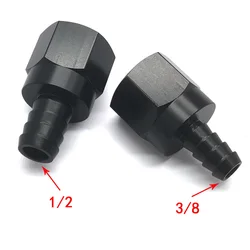 Adaptador 10AN hembra a 1/2 para manguera, aluminio negro