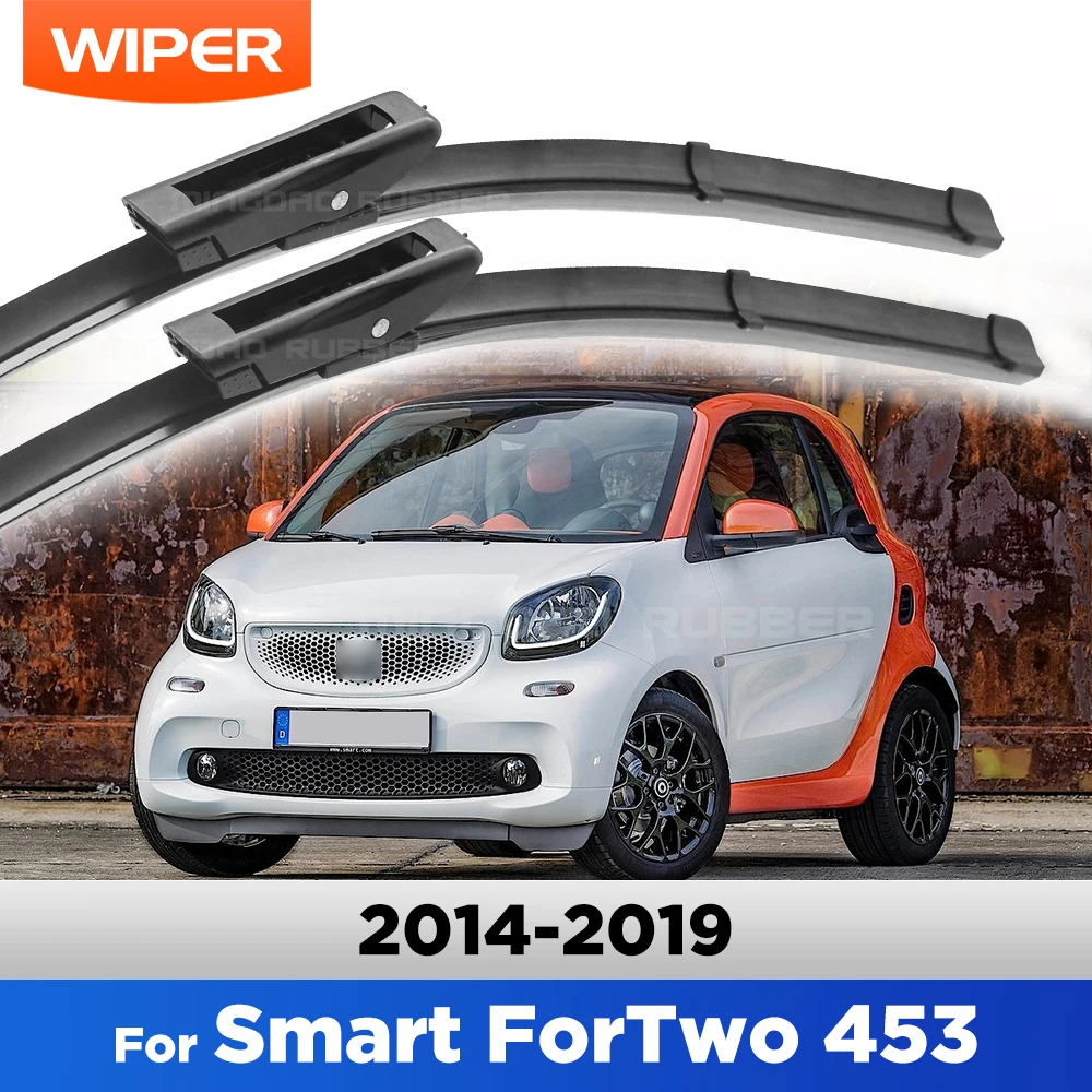 CREATROAD limpiaparabrisas delanteros para Smart ForTwo 453 2014-2019 2015 2016 2017 2018 cepillo de ventana de parabrisas 20 "+ 14"
