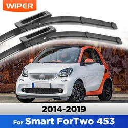 CREATROAD limpiaparabrisas delanteros para Smart ForTwo 453 2014-2019 2015 2016 2017 2018 cepillo de ventana de parabrisas 20 "+ 14"