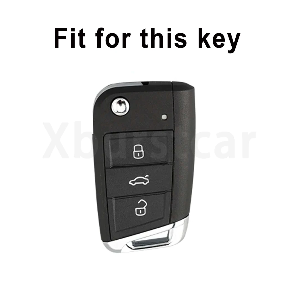 Funda de cuero TPU para llave de coche vista frontal