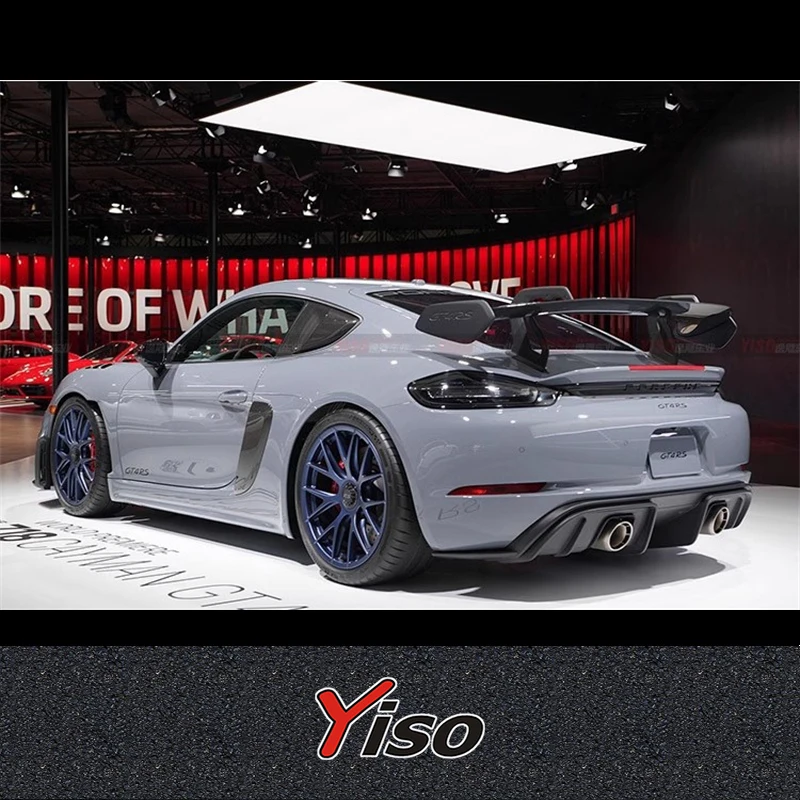 Ala fibra de carbono seca GT4 RS para Porsche 718 Cayman Boxster - imagen 3