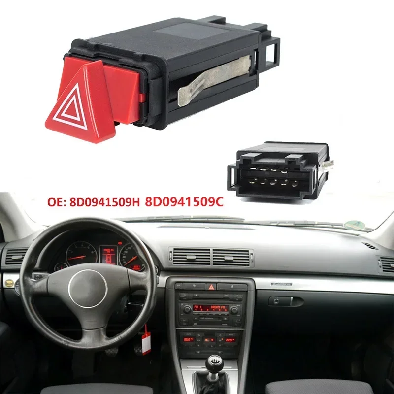 Interruptor Luz Peligro Maestro Audi OEM 8D0 941 509H – A4 B5 A6 C6