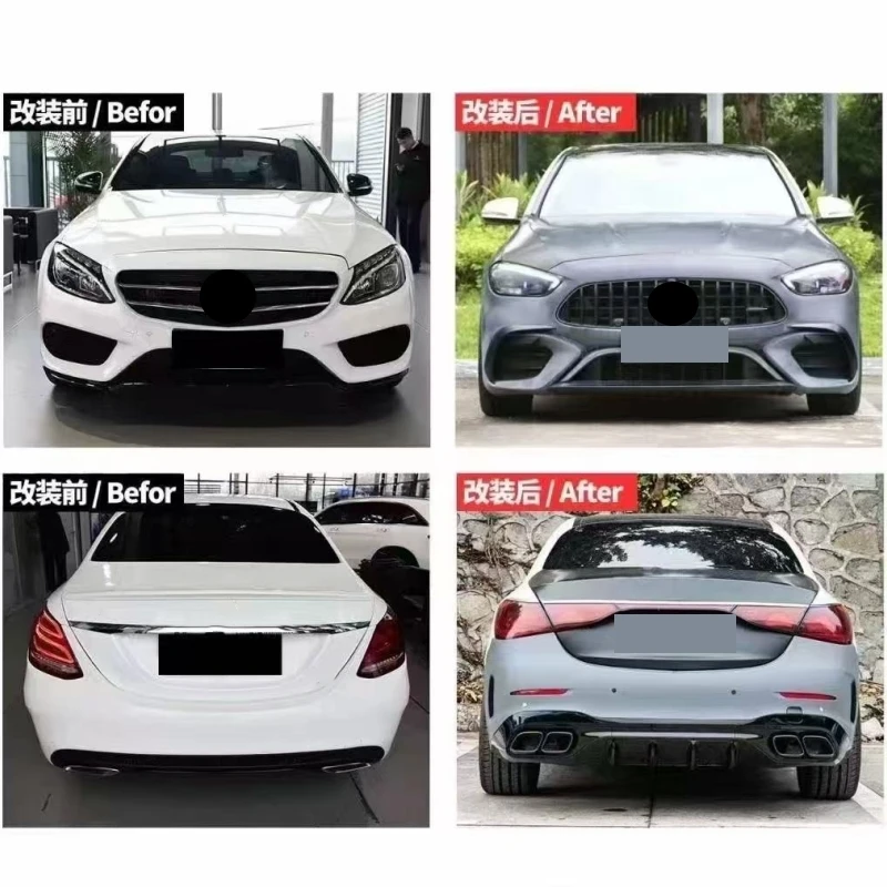 Kit carrocería Mercedes Clase C W205 a W206 2022 frontal y trasera - imagen 3