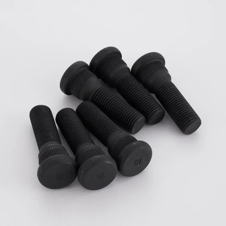 Perno de rueda de acero con acabado negro