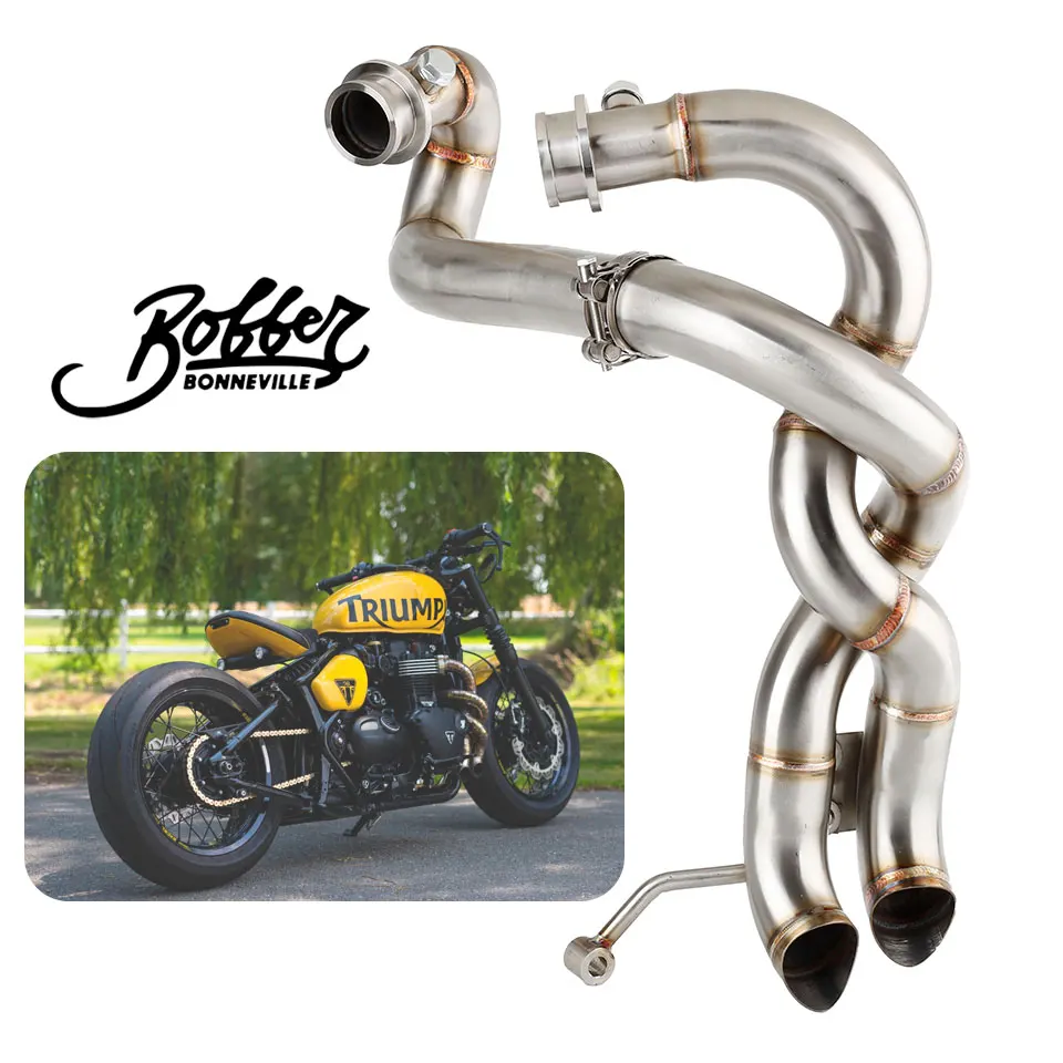 Silenciador de escape Triumph Bonneville Bobber 1200 retorcido