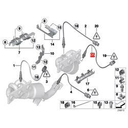 BMW 11787603023 Sensor de oxígeno O2 Lambda delante y detrás – F10/F11