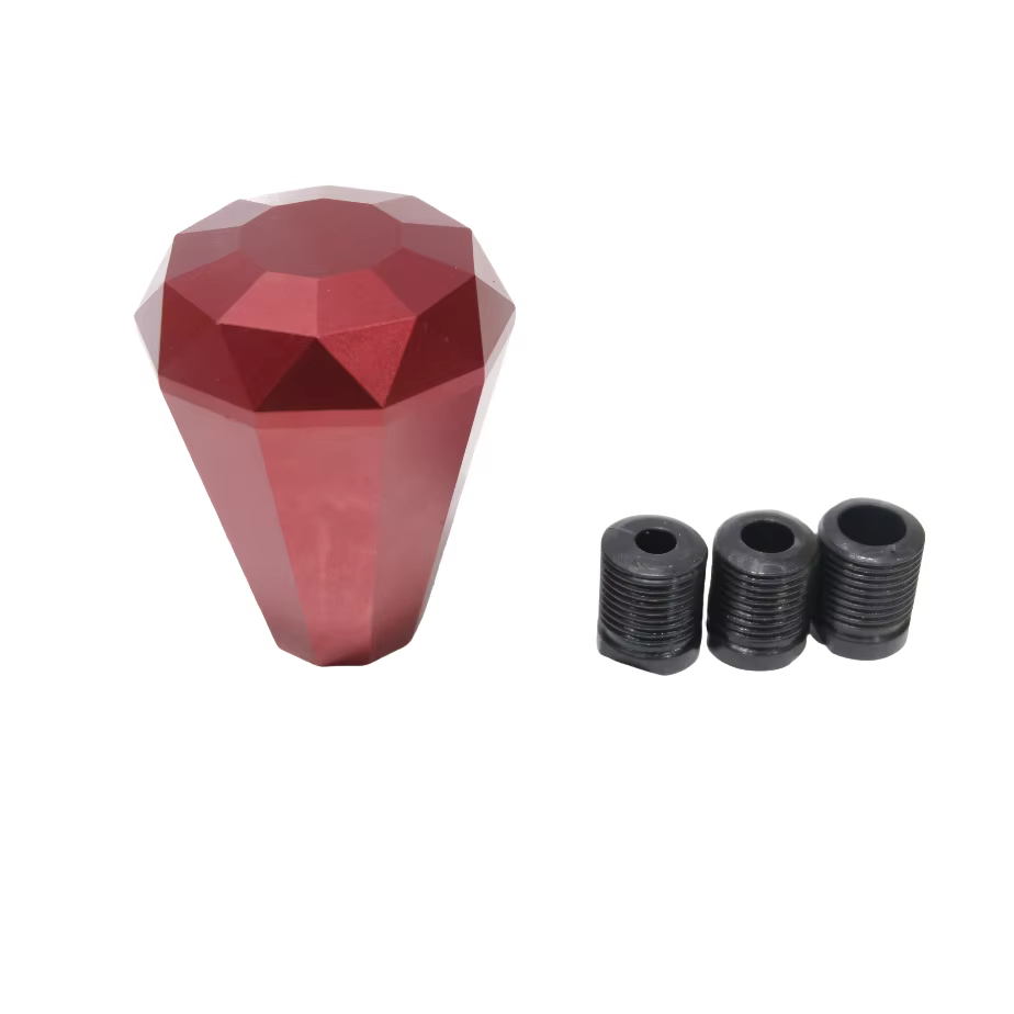 Perilla de cambios en aluminio diamante estilo carreras – Universal - imagen 3