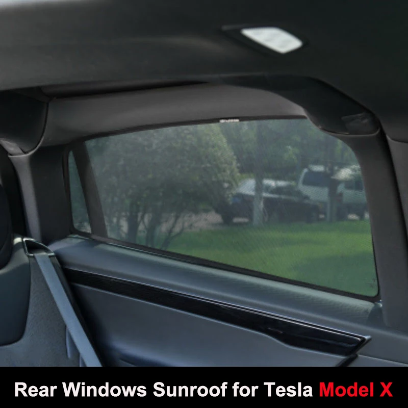 Parasol de malla para techo cristal Tesla Model X delantero y trasero - imagen 3