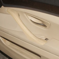 Cubierta de cuero genuino con pasta mágica para manija BMW Serie 5 F10