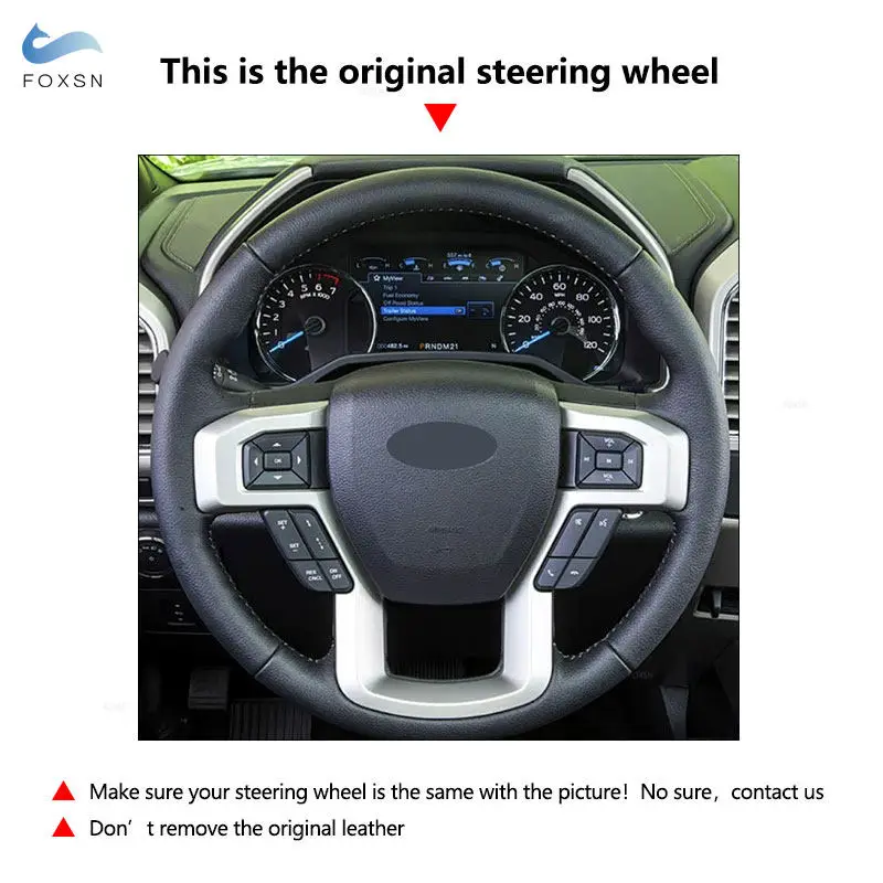 Funda FOXSN para volante Ford con detalles de color