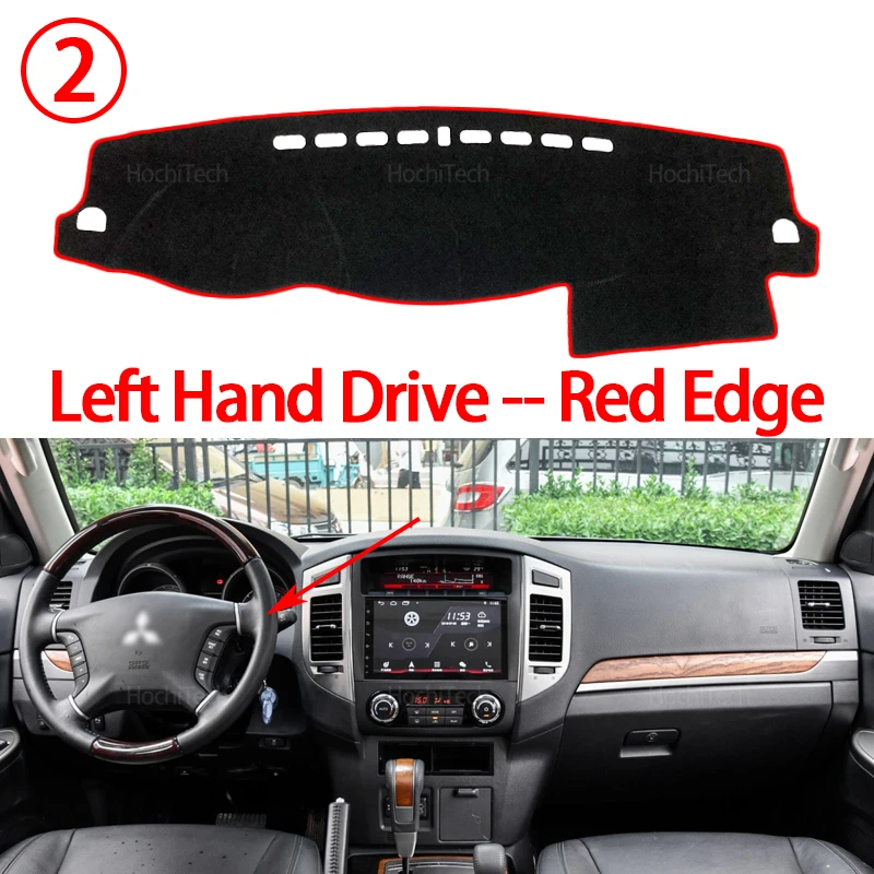 Para Mitsubishi Pajero Shogun Montero 2006-2020 V80 V87 V93 V97 alfombrilla para salpicadero cubierta almohadilla parasol alfombra Accesorios - imagen 4