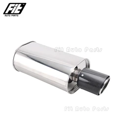 Silenciador escape ovalado acero inoxidable 2.5-4" universal