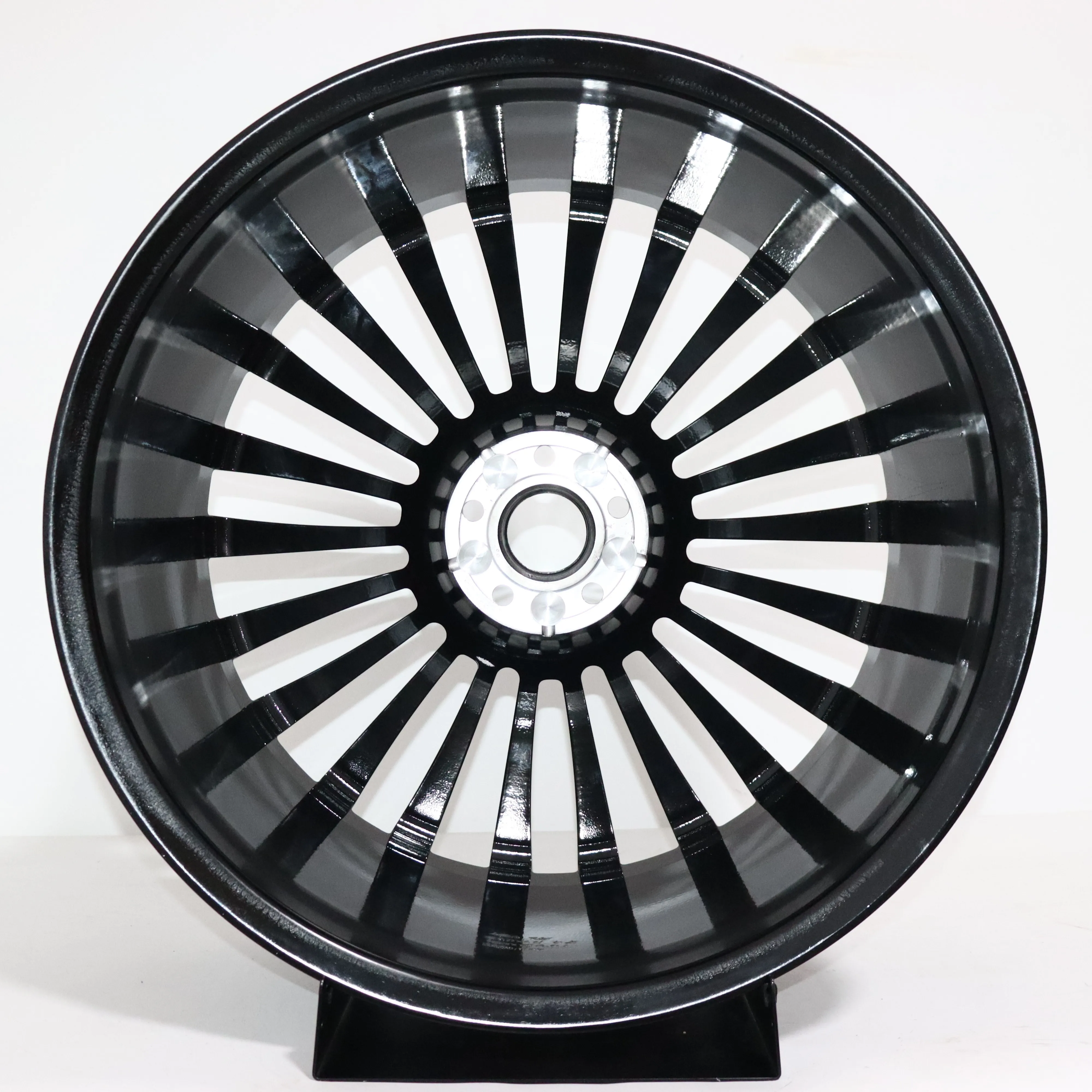 Llantas de ruedas negras con cara de máquina forjada personalizada 18 19 20 pulgadas 5*112 66,6 para Mercedes Clase B C CLA - imagen 4