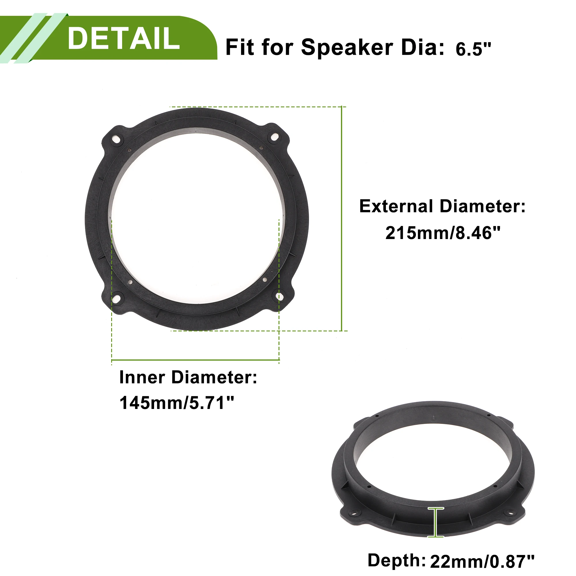 Autohaux Aros adaptadores para altavoces de 6,5″ Kia Soul - imagen 3
