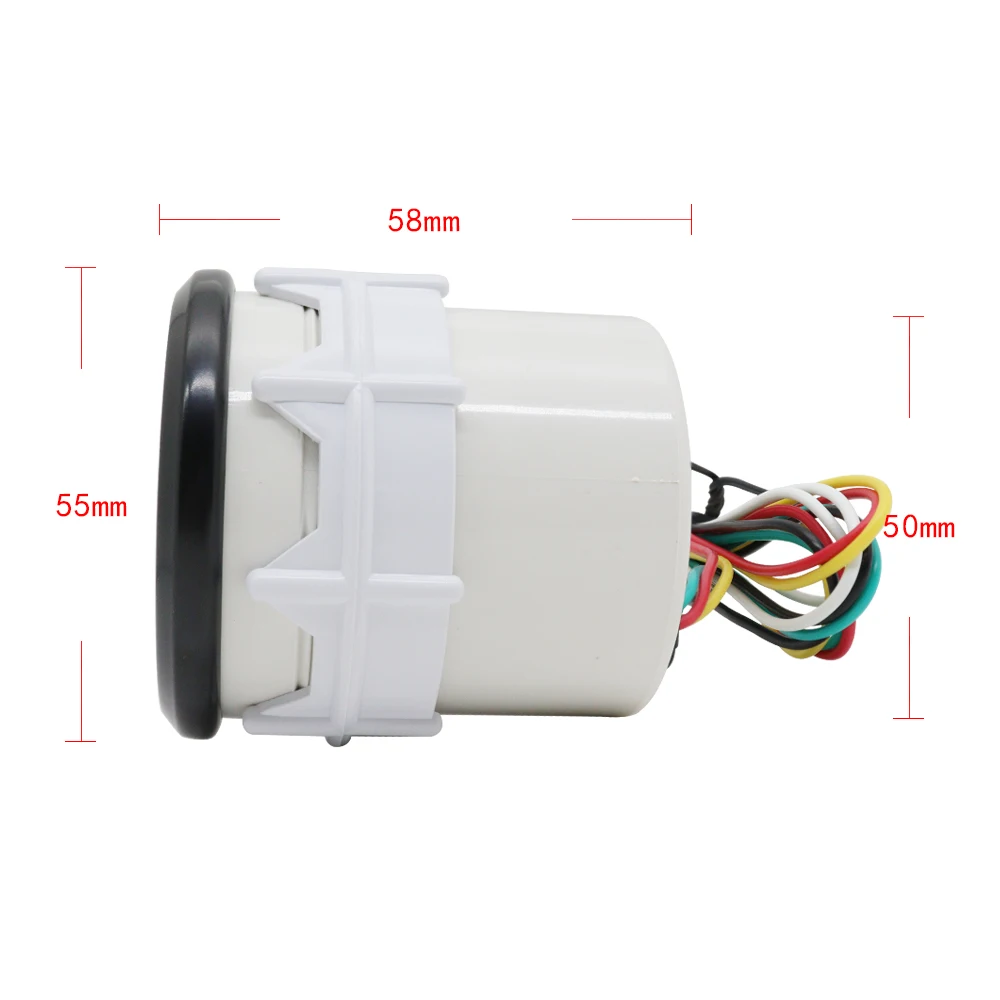 Tacómetro digital 52mm LED blanco 0-8000 RPM - 1 a 8cilindros - imagen 3