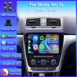 Android 15 CarPlay para Skoda Yeti: radio GPS con DSP