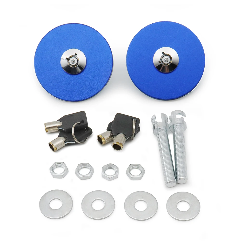 Kit universal pasadores de capó de aluminio, estilo fibra de carbono - imagen 2