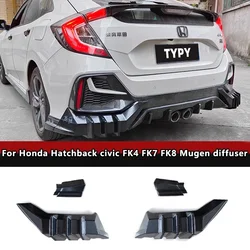 Alerón trasero y difusor Honda Civic 10ª gen hatchback FK4 FK7