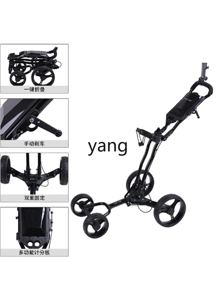 Carrito golf pliable con bolsa y freno de mano – CX 4 ruedas - imagen 4