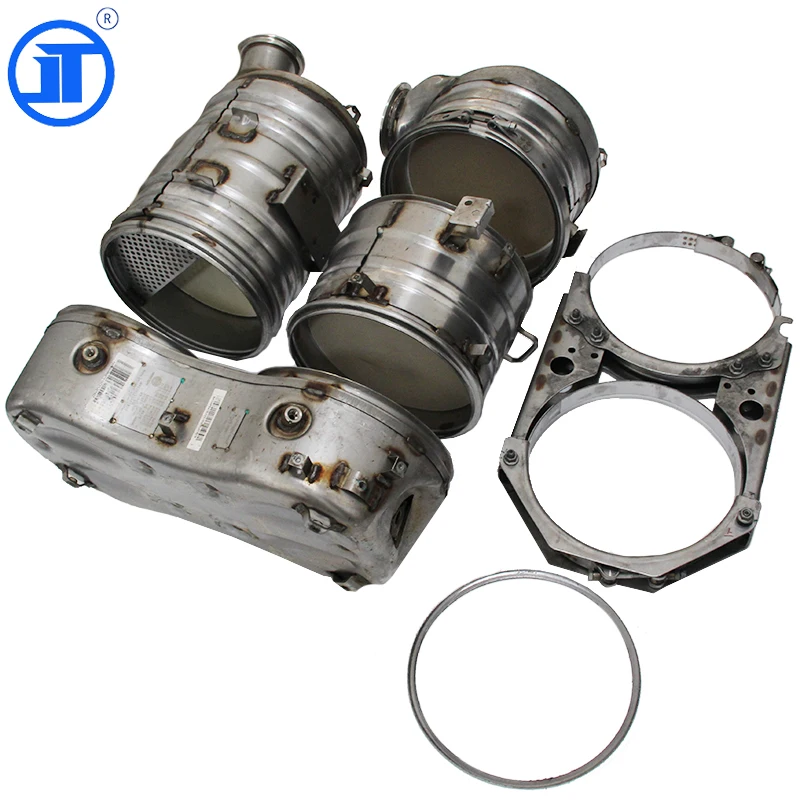 Vista frontal del filtro DPF universal