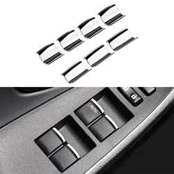 Para Toyota RAV4 Corolla AYGO Verso AVENSIS YARIS VITZ accesorios 7 unids/set cromado elevador de ventanas de coche cubierta de botón embellecedor