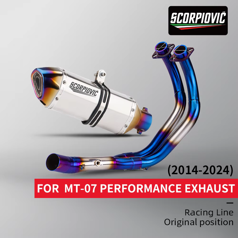 Tubo de escape y silenciador para Yamaha MT-07/FZ-07 (2014-2019) - imagen 2