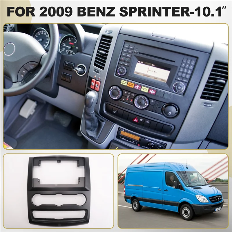 Marco fascia radio para Mercedes Sprinter W906 – Kit montaje - imagen 2