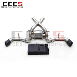 CEES Catback silencioso con válvula para McLaren 540/540C 3.8T