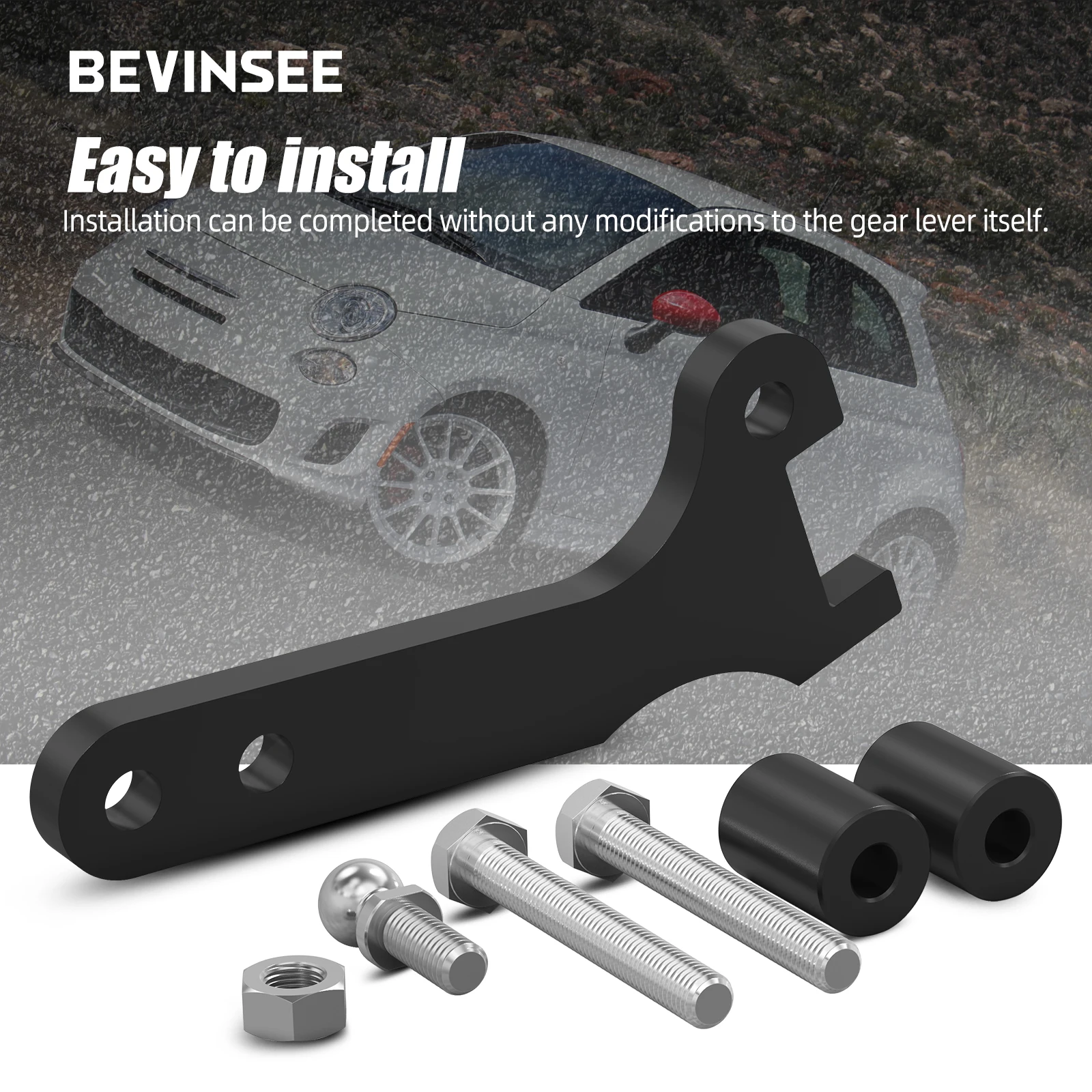 BEVINSEE Kit de palanca de cambios corta para Abarth 500/595/695 - imagen 2