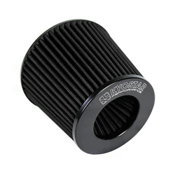 Filtro de aire cónico universal seco de 76/89 mm, negro y rojo