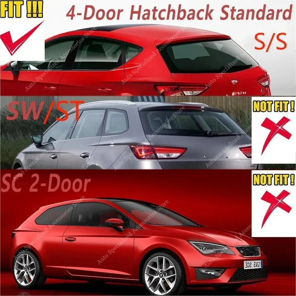 Alerón de techo trasero, ala trasera para maletero, para Seat Leon MK3 MK3.5 S/S Leon III Tsi Tdi, Hatchback de 4 puertas, kits de carrocería 2012-2019, sintonización - imagen 4