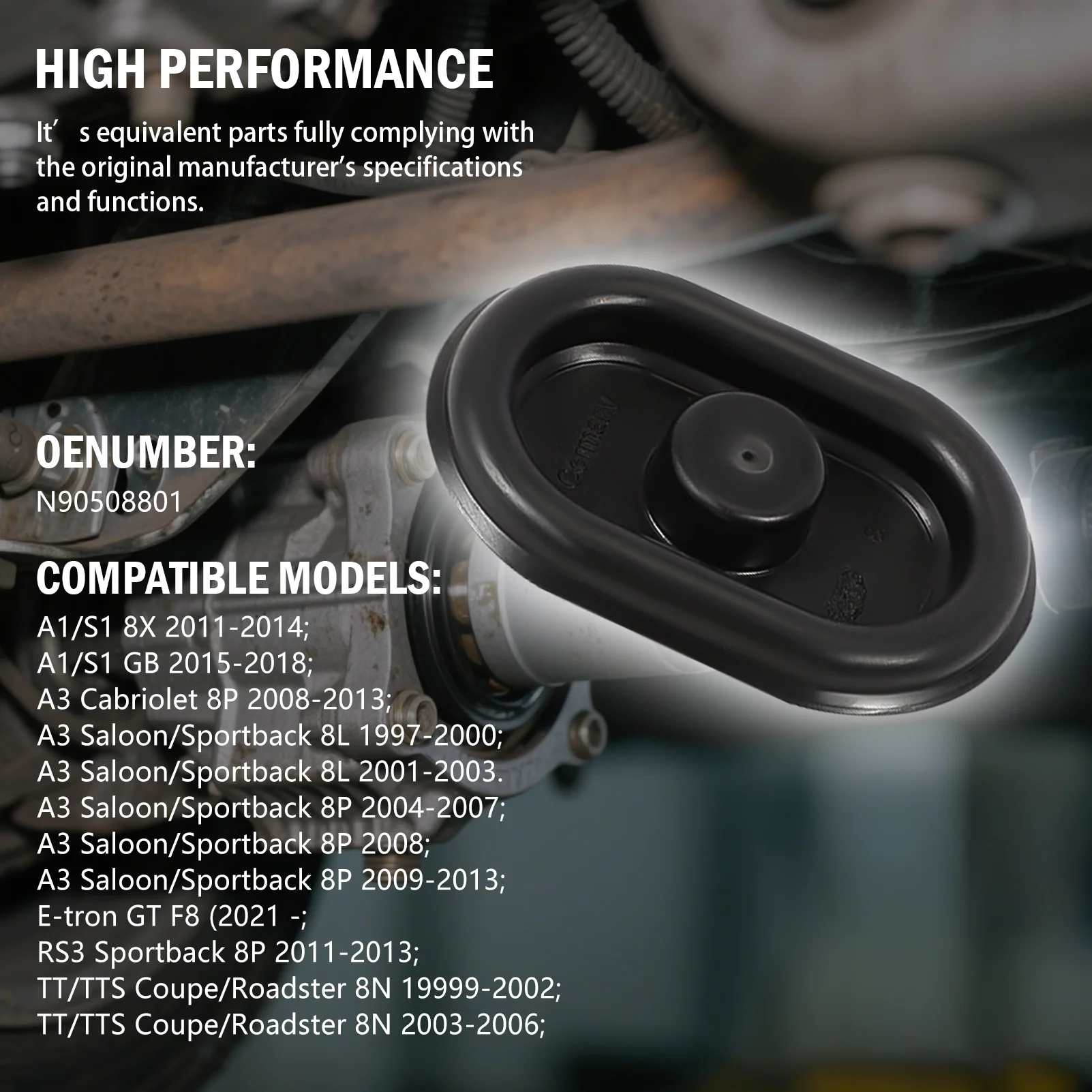 Tapa de toma de 12 V con ojal para Volkswagen y Audi - imagen 2
