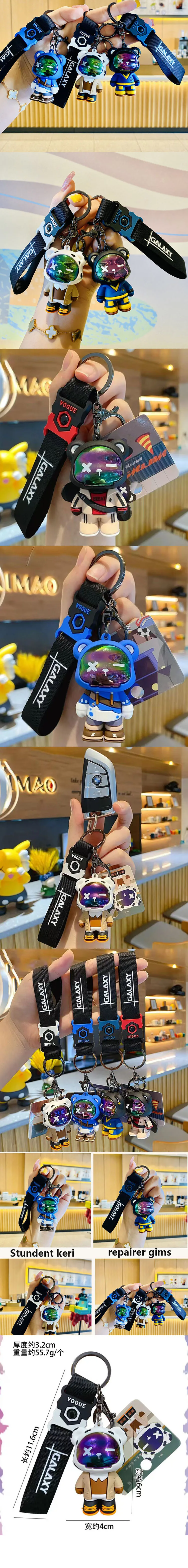 Llavero de oso de dibujos animados para coche o bolso
