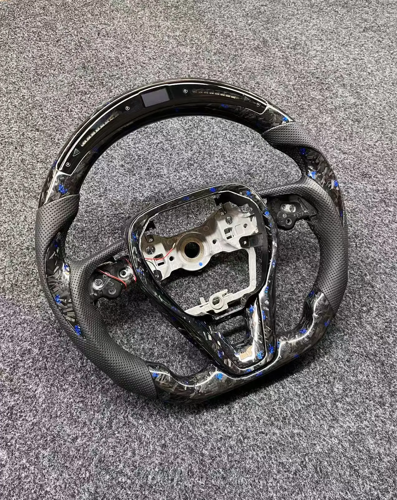 Volante forjado azul fibra de carbono LED – Toyota Corolla Camry - imagen 2
