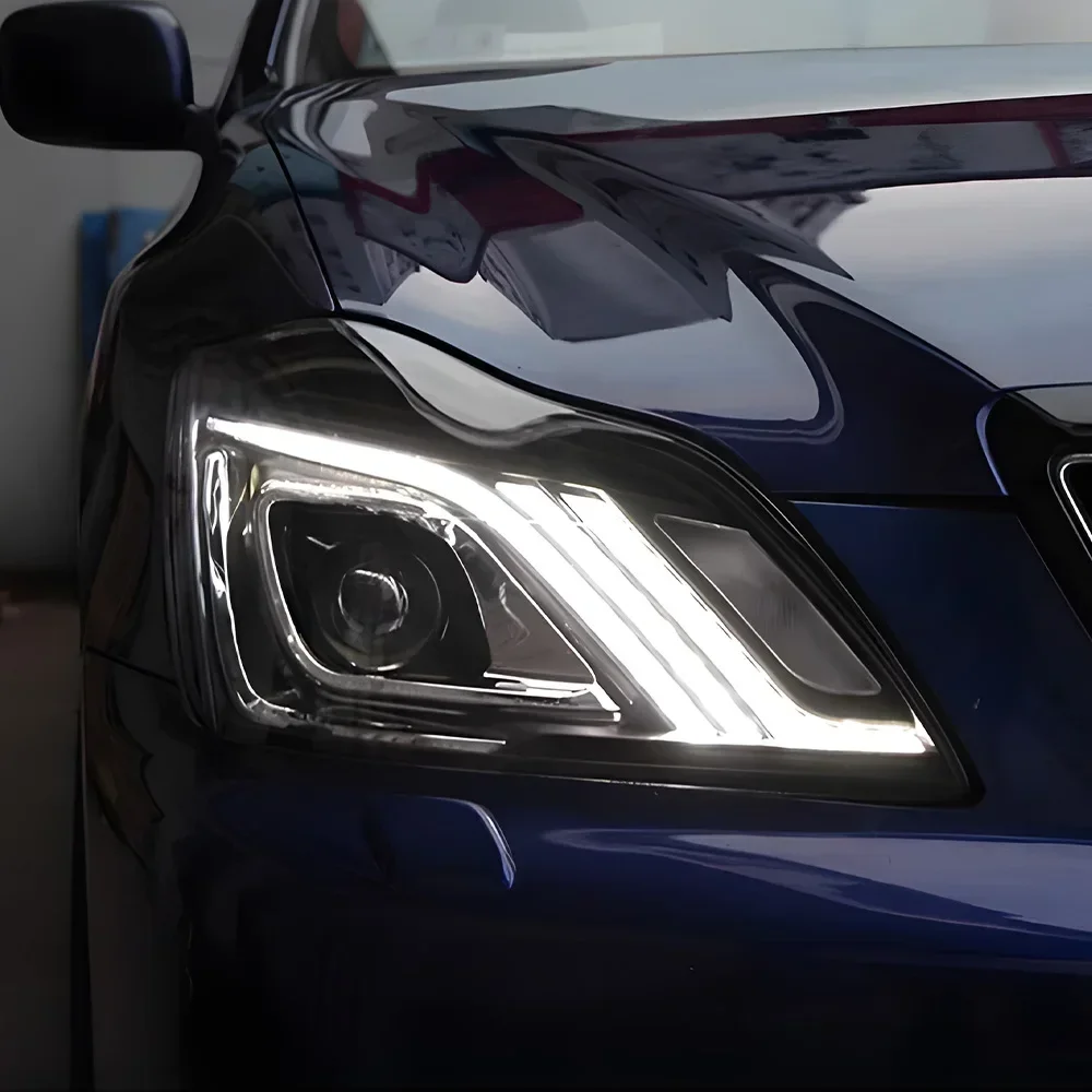 Lámparas delanteras de coche para Toyota Crown 2003-2009, montaje de faros de coche, actualización LED, lente de proyector de alta calidad, herramientas, accesorios - imagen 3